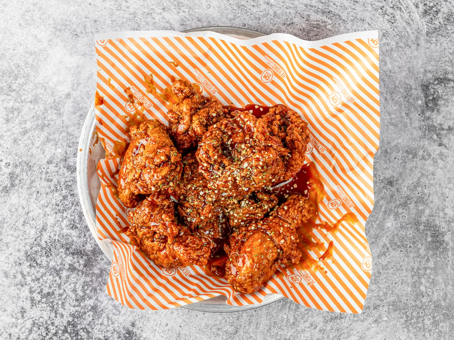 Crispy original Korean fried chicken wings